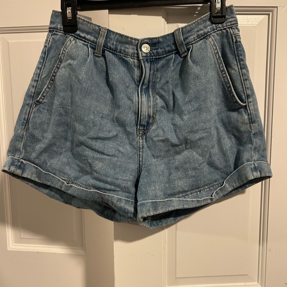 American Eagle Outfitters Pants - American Eagle Outfitters Blue Jean Shorts High-Waisted Relaxed Fit